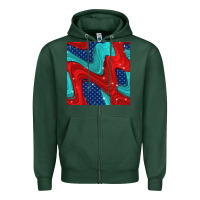 Sports Green american flag stripes seamless pattern Zipper Hoodie - BundleAndBundleShop