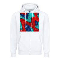 White american flag stripes seamless pattern Zipper Hoodie - BundleAndBundleShop
