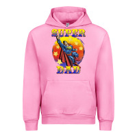Fuchsia Pink super dad Urban Hoodie - BarkalooDesign