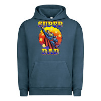 Pigment Midnight Navy super dad Urban Hoodie - BarkalooDesign