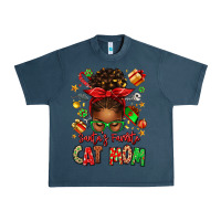 Midnight Navy santas favorite cat mom Urban Heavy Tee - texasbilliewilder