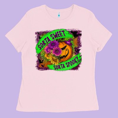 Sorta Sweet Spooky Ladies Tee Designed By Bundleandbundleshop