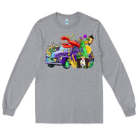 Heather Grey mardi gras gnome on the truck Long Sleeve Tee - CowGirlArtShop