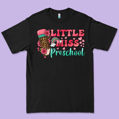Little Miss Preschool Premium Tee Designed By Bundleandbundleshop