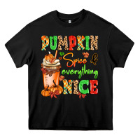 Black Pumpkin Spice And Everything Nice Heavy Core Tee - MaliasSmallBusiness