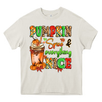 Cream Pumpkin Spice And Everything Nice Heavy Core Tee - MaliasSmallBusiness