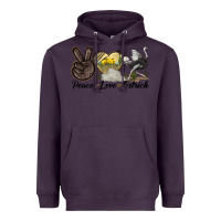 Plum peace love ostrich Heavyweight Hoodie - LillyAllenDesigns