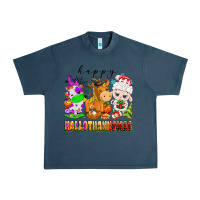 Midnight Navy happy hallothanksmas farm animals Urban Heavy Tee - texasbilliewilder