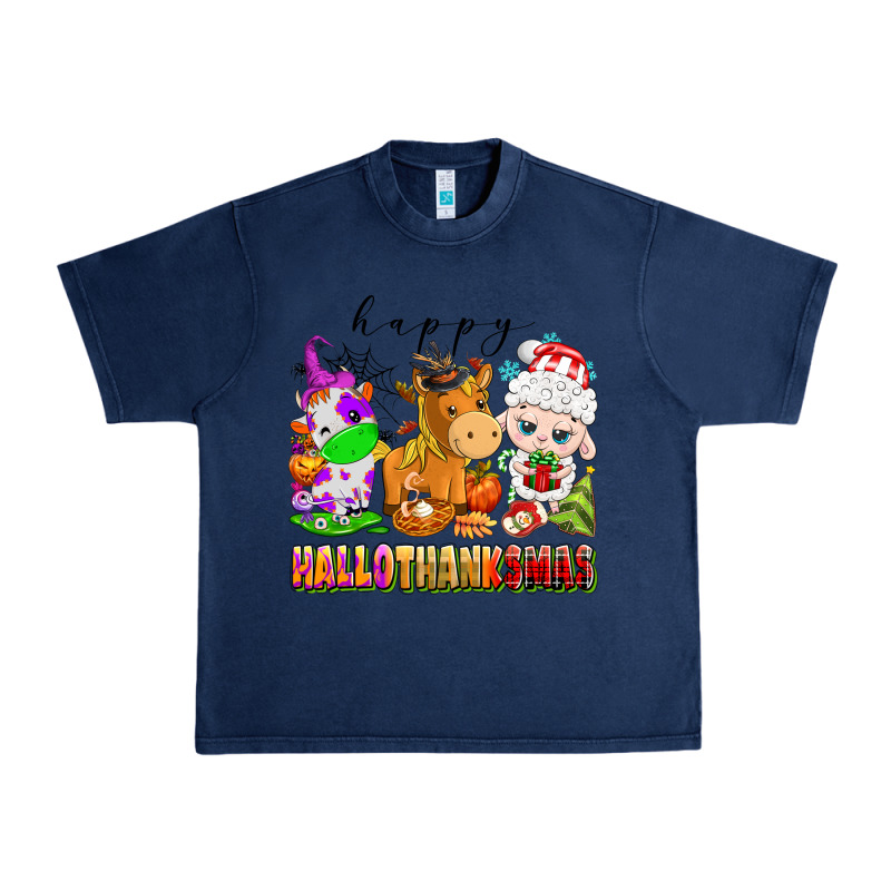 Happy Hallothanksmas Farm Animals Urban Heavy Tee by texasbilliewilder | Teevron