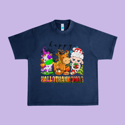 Happy Hallothanksmas Farm Animals Urban Heavy Tee Designed By Texasbilliewilder