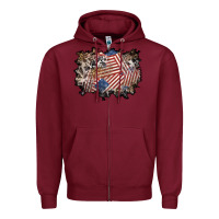 Burgundy 4th of july background Zipper Hoodie - BundleAndBundleShop