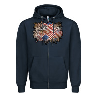 Navy 4th of july background Zipper Hoodie - BundleAndBundleShop