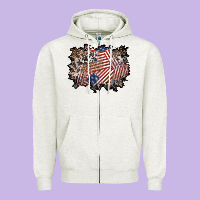 4th Of July Background Zipper Hoodie Designed By Bundleandbundleshop