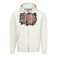 Oatmeal Heather 4th of july background Zipper Hoodie - BundleAndBundleShop