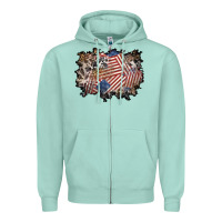 Seafoam 4th of july background Zipper Hoodie - BundleAndBundleShop