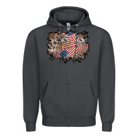 Smoke 4th of july background Zipper Hoodie - BundleAndBundleShop