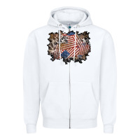 White 4th of july background Zipper Hoodie - BundleAndBundleShop