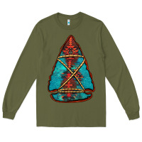 Army Green turquoise glitter aztec arrowhead Long Sleeve Tee - Jasminsmagicworld