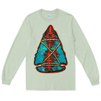 Matcha turquoise glitter aztec arrowhead Long Sleeve Tee - Jasminsmagicworld