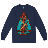 Navy turquoise glitter aztec arrowhead Long Sleeve Tee - Jasminsmagicworld