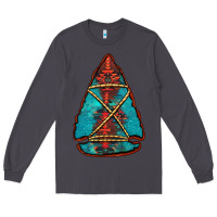 Smoke turquoise glitter aztec arrowhead Long Sleeve Tee - Jasminsmagicworld