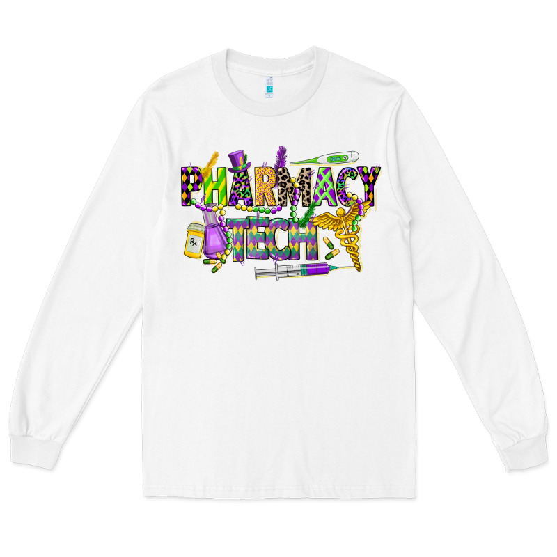 Mardi Gras Pharmacy Tech Long Sleeve Tee by CowGirlArtShop | Teevron