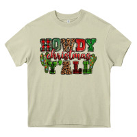 Mossy Howdy Christmas y'all Heavy Core Tee - NancyCooperArtShop
