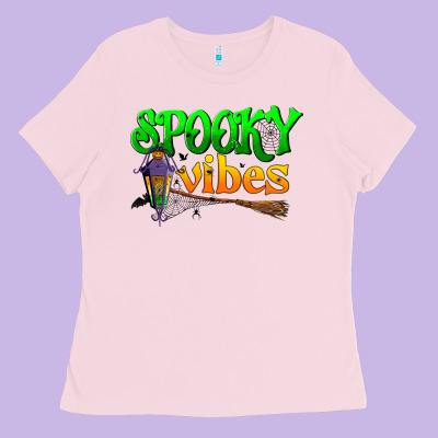 Spooky Vibes Ladies Tee Designed By Bundleandbundleshop