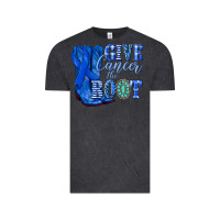 Vintage Black give cancer the boot colon cancer blue ribbon nca Vintage Tee - NancyCooperArtShop