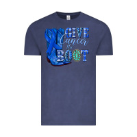 Vintage Denim give cancer the boot colon cancer blue ribbon nca Vintage Tee - NancyCooperArtShop