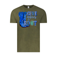 Vintage Olive give cancer the boot colon cancer blue ribbon nca Vintage Tee - NancyCooperArtShop