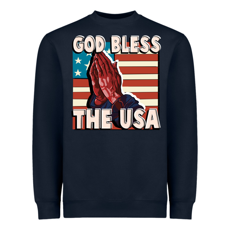 God Bless The Usa Heavyweight Sweatshirt by FaDigitalArtStudio | Teevron