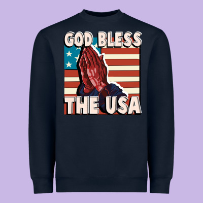 God Bless The Usa Heavyweight Sweatshirt Designed By Fadigitalartstudio