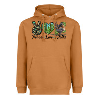 Meerkat Peace Love Sloths Heavyweight Hoodie - LillyAllenDesigns