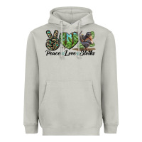 Moon Dust Peace Love Sloths Heavyweight Hoodie - LillyAllenDesigns