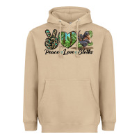 Mushroom Peace Love Sloths Heavyweight Hoodie - LillyAllenDesigns