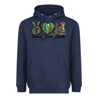 Navy Peace Love Sloths Heavyweight Hoodie - LillyAllenDesigns