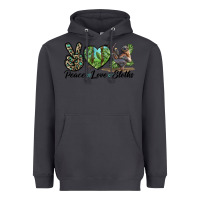 Smoke Peace Love Sloths Heavyweight Hoodie - LillyAllenDesigns