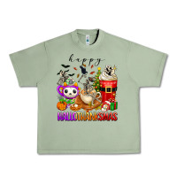 Oil Green happy hallothanksmas skeleton coffee cups Urban Heavy Tee - texasbilliewilder