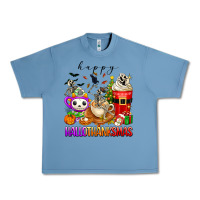 Pebble Blue happy hallothanksmas skeleton coffee cups Urban Heavy Tee - texasbilliewilder