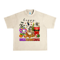 Sandshell happy hallothanksmas skeleton coffee cups Urban Heavy Tee - texasbilliewilder