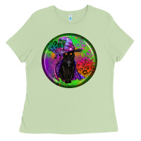 Matcha halloween round earrings Ladies Tee - BundleAndBundleShop