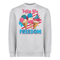 Heather Grey Tastes like freedom 4th of July Heavyweight Sweatshirt - FaDigitalArtStudio