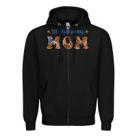 Black all american mom Zipper Hoodie - BundleAndBundleShop