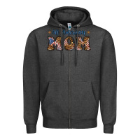 Charcoal Heather all american mom Zipper Hoodie - BundleAndBundleShop