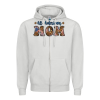 Dove Grey all american mom Zipper Hoodie - BundleAndBundleShop