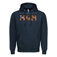 Navy all american mom Zipper Hoodie - BundleAndBundleShop