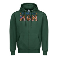 Sports Green all american mom Zipper Hoodie - BundleAndBundleShop