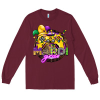 Burgundy mardi gras gamer Long Sleeve Tee - CowGirlArtShop