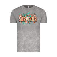 Cloud Rock I am a survivor peach ribbon Vintage Tee - NancyCooperArtShop